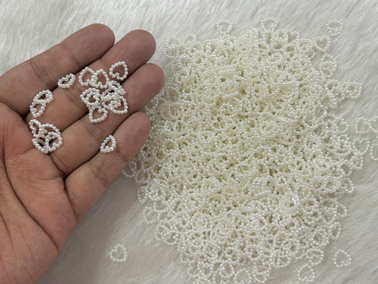 Pearl Hearts (50 grams) (White)