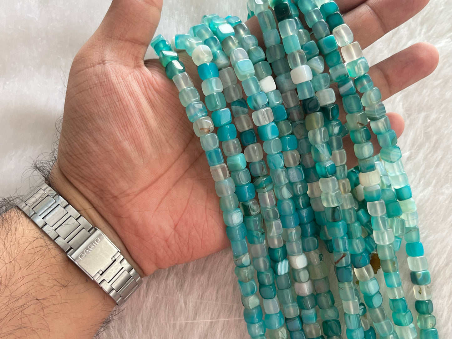 Brazilian Agate Beads (8x8 mm)