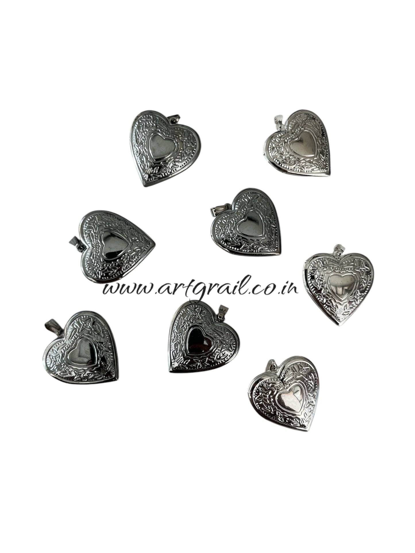 Openable Heart Charms (30 mm) (5 Pcs)