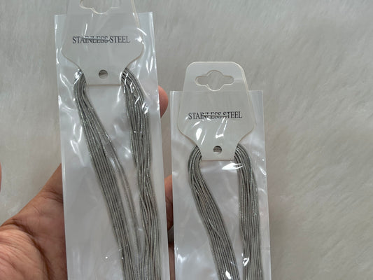 Stainless Steel Chains (Silver) (Pack of 10) (No. 4)