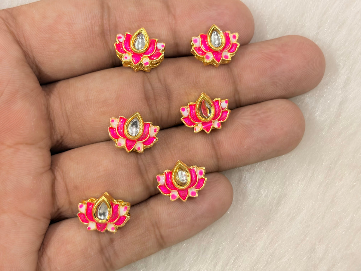 Meenakari Kundan (AGMK148)(15 mm)(12 Pcs)