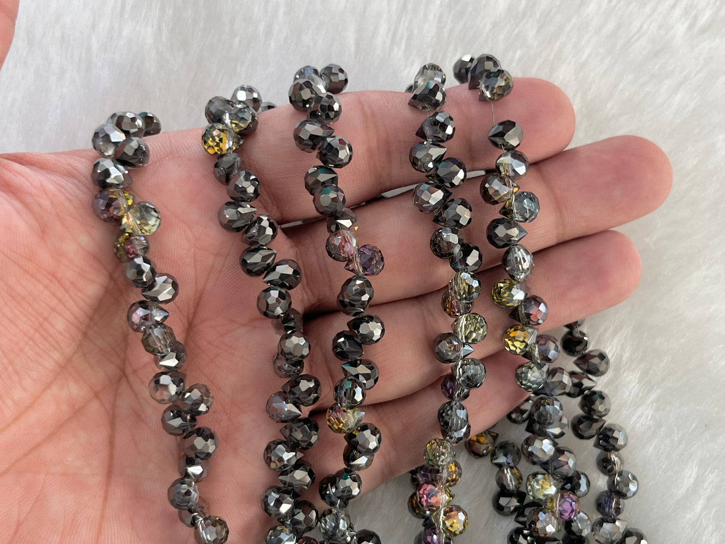 Fancy Beads (Drop) (96 Pcs) (6 mm)