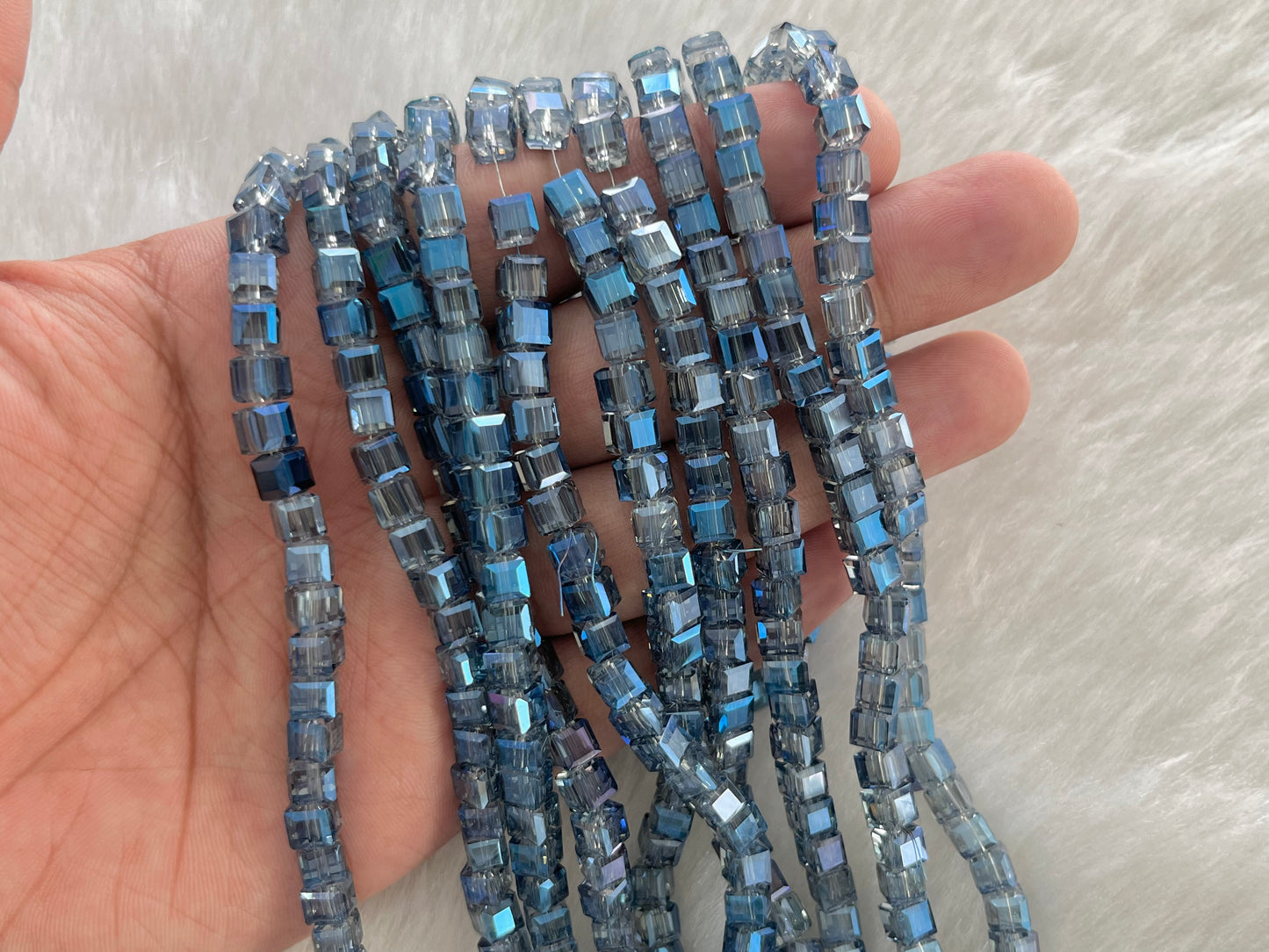 Fancy Beads (Square) (98 Pcs) (6x6 mm)