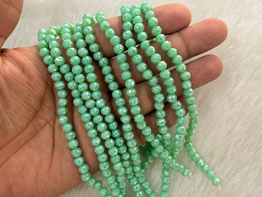 Fancy Crystal Beads (6 mm)(49 Beads)