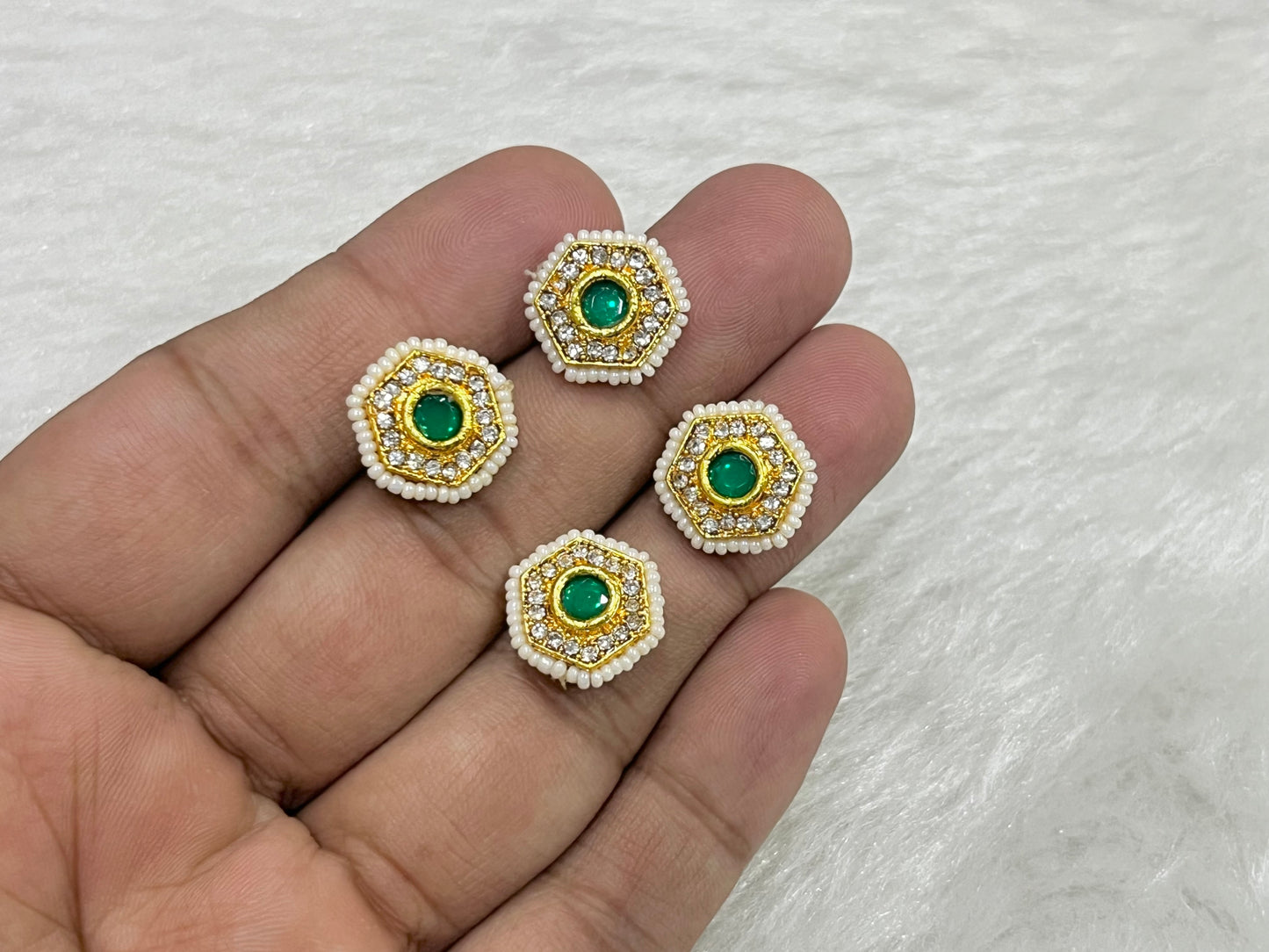 Meenakari Kundan (AGMK117)(13 mm)(12 Pcs)