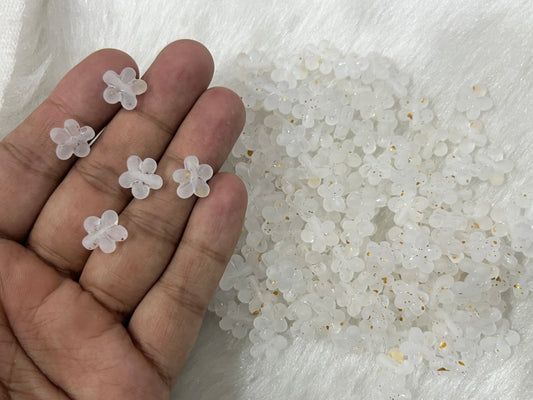 Frosted Flower Beads (50 grams) (13 mm)