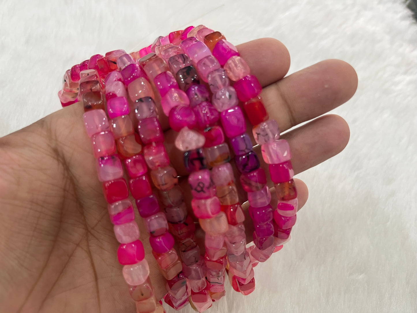 Brazilian Agate Beads (8x8 mm)