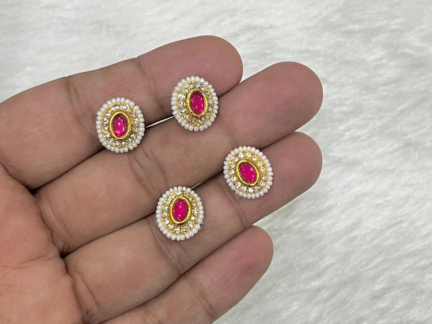 Meenakari Kundan (AGMK115)(15 mm)(12 Pcs)
