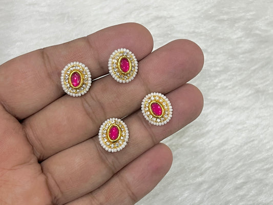 Meenakari Kundan (AGMK115)(15 mm)(12 Pcs)