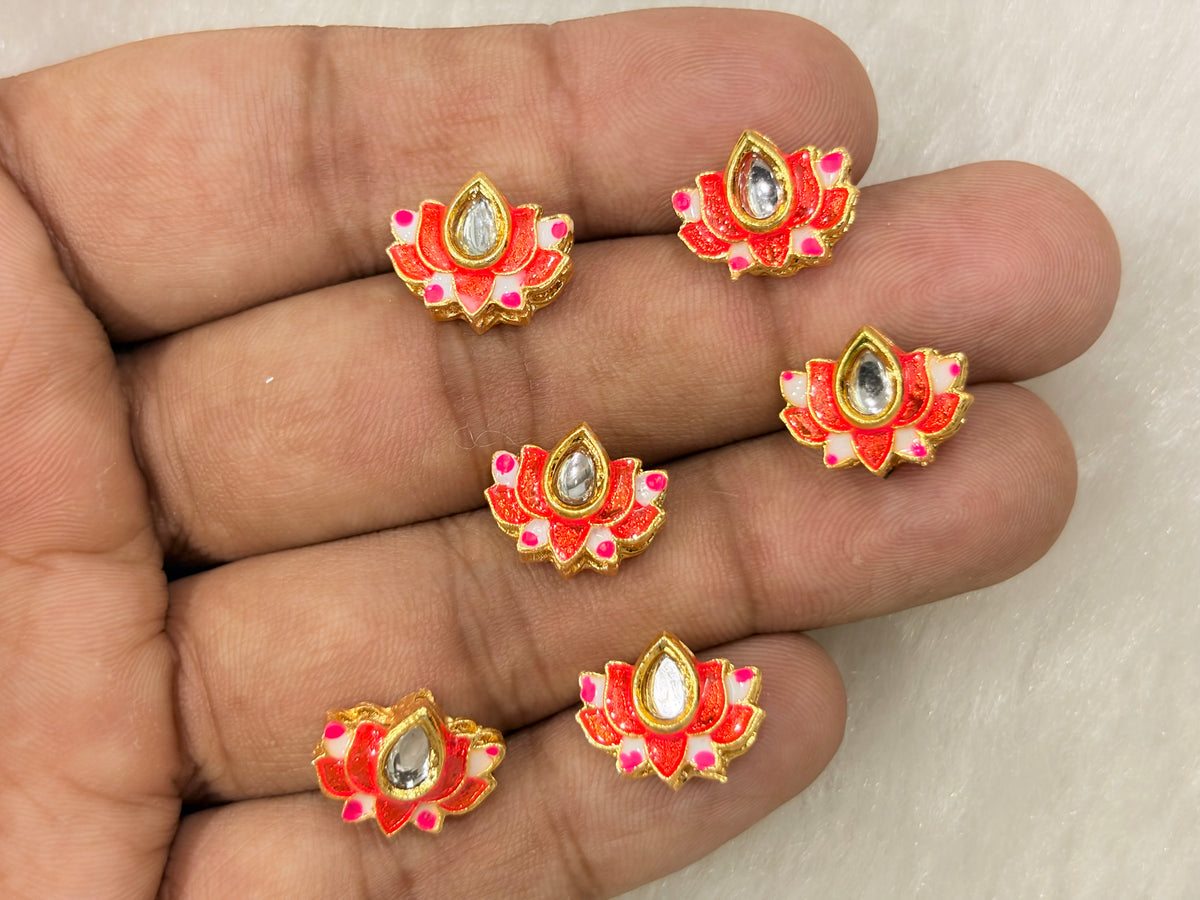 Meenakari Kundan (AGMK148)(15 mm)(12 Pcs)