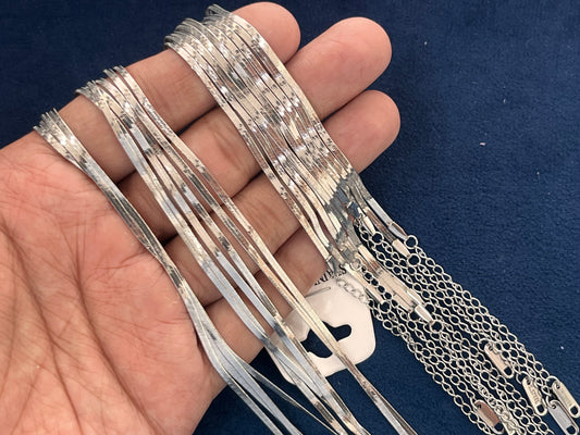 Stainless Steel Chains (Silver) (Pack of 10) (No. 8)
