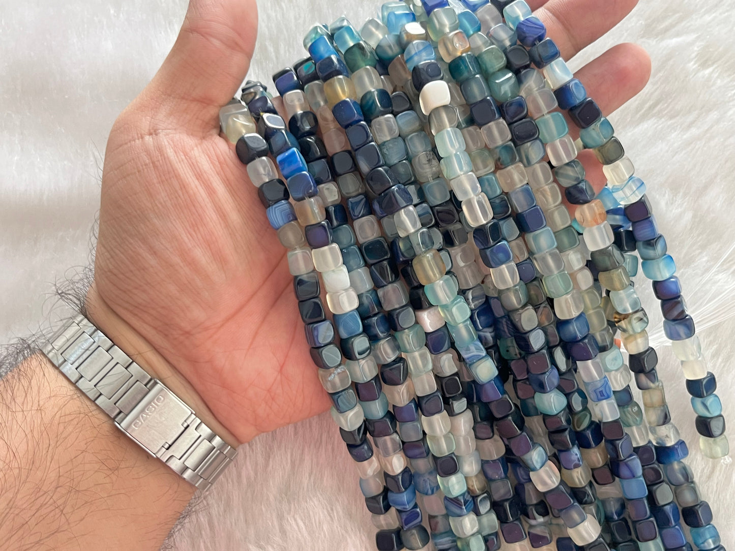Brazilian Agate Beads (8x8 mm)