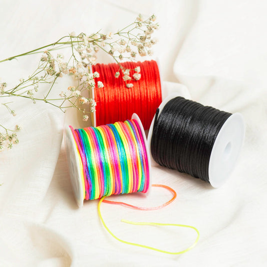 Multi-Coloured Crafts Silk Threads | Size 0.5mm | 10Meter