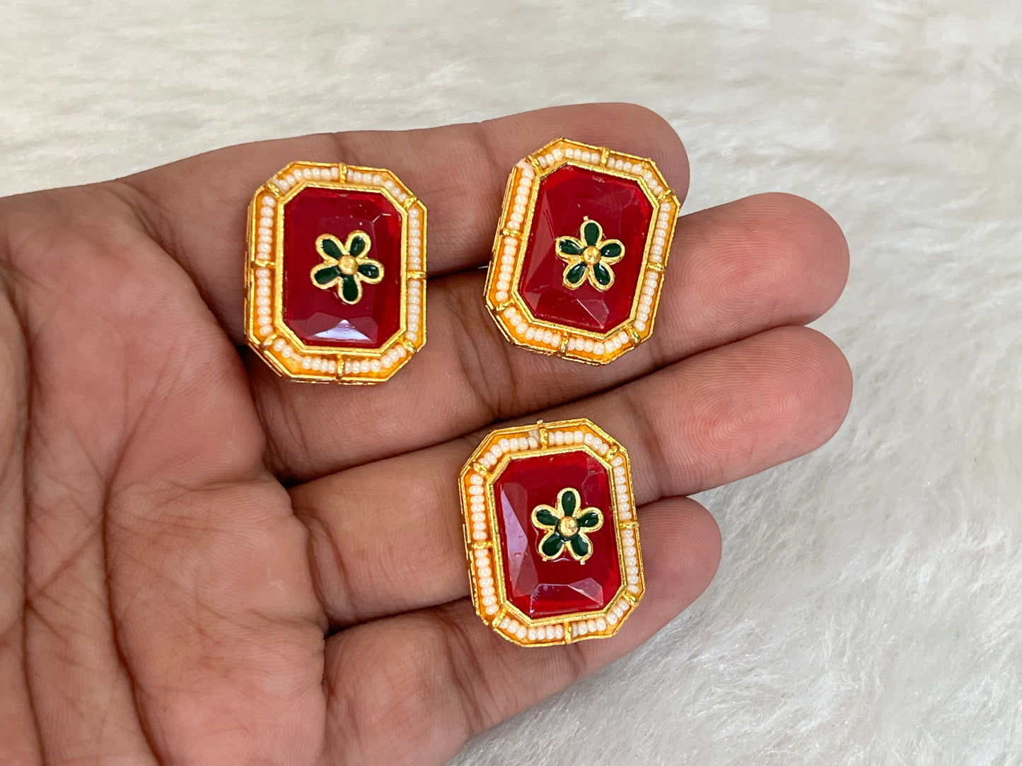 Meenakari Kundan (AGMK122)(20 mm)(6 Pcs)