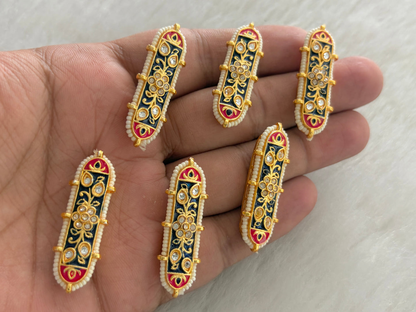 Meenakari Kundan (AGMK142)(40 mm)(6 Pcs)