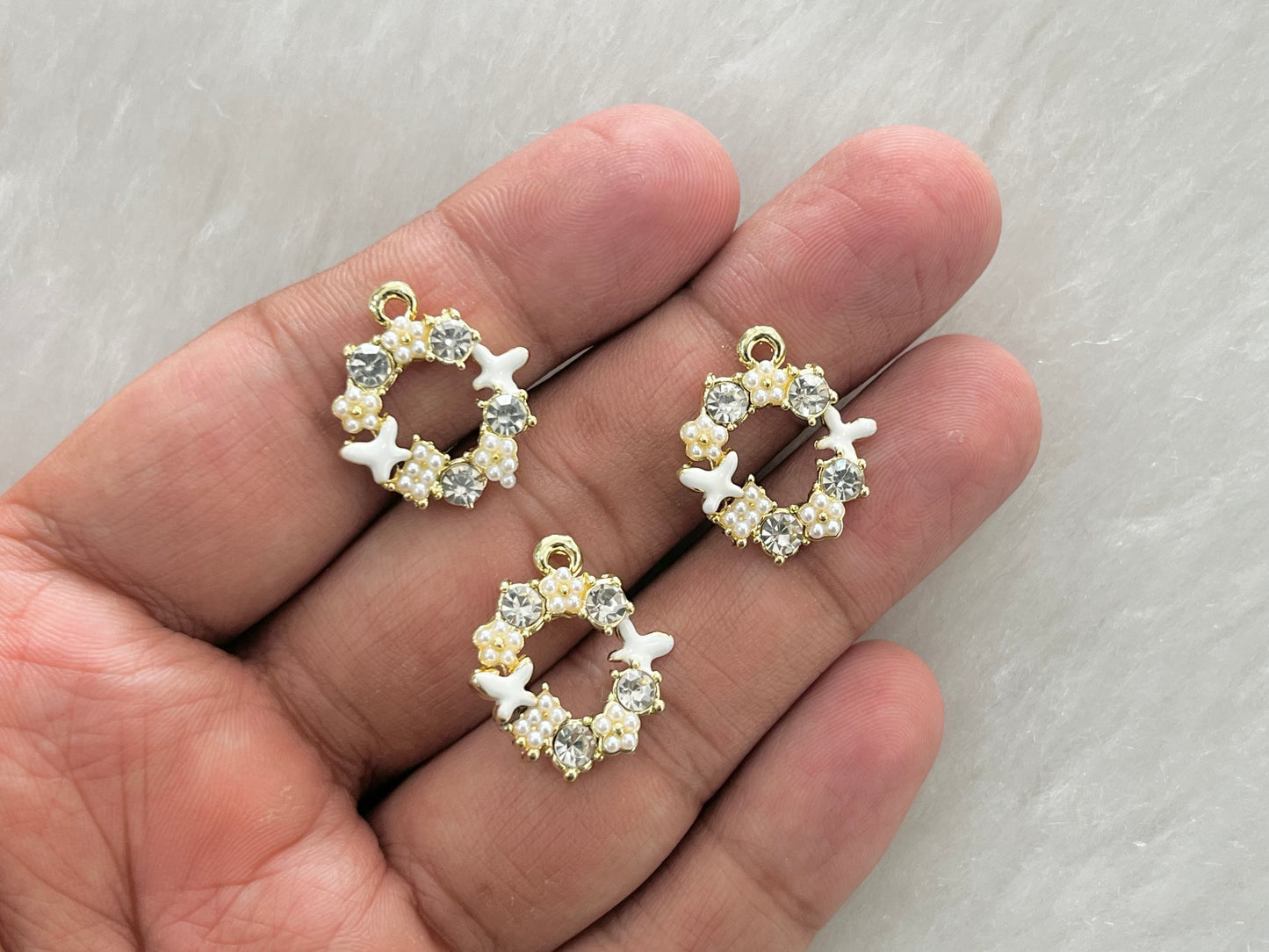 Luxury Charms (AGWS279) (5 Pcs) (17 mm)