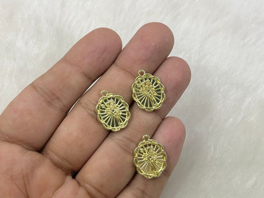 Oval Charms (AGWS258) (5 Pcs)(28 mm)