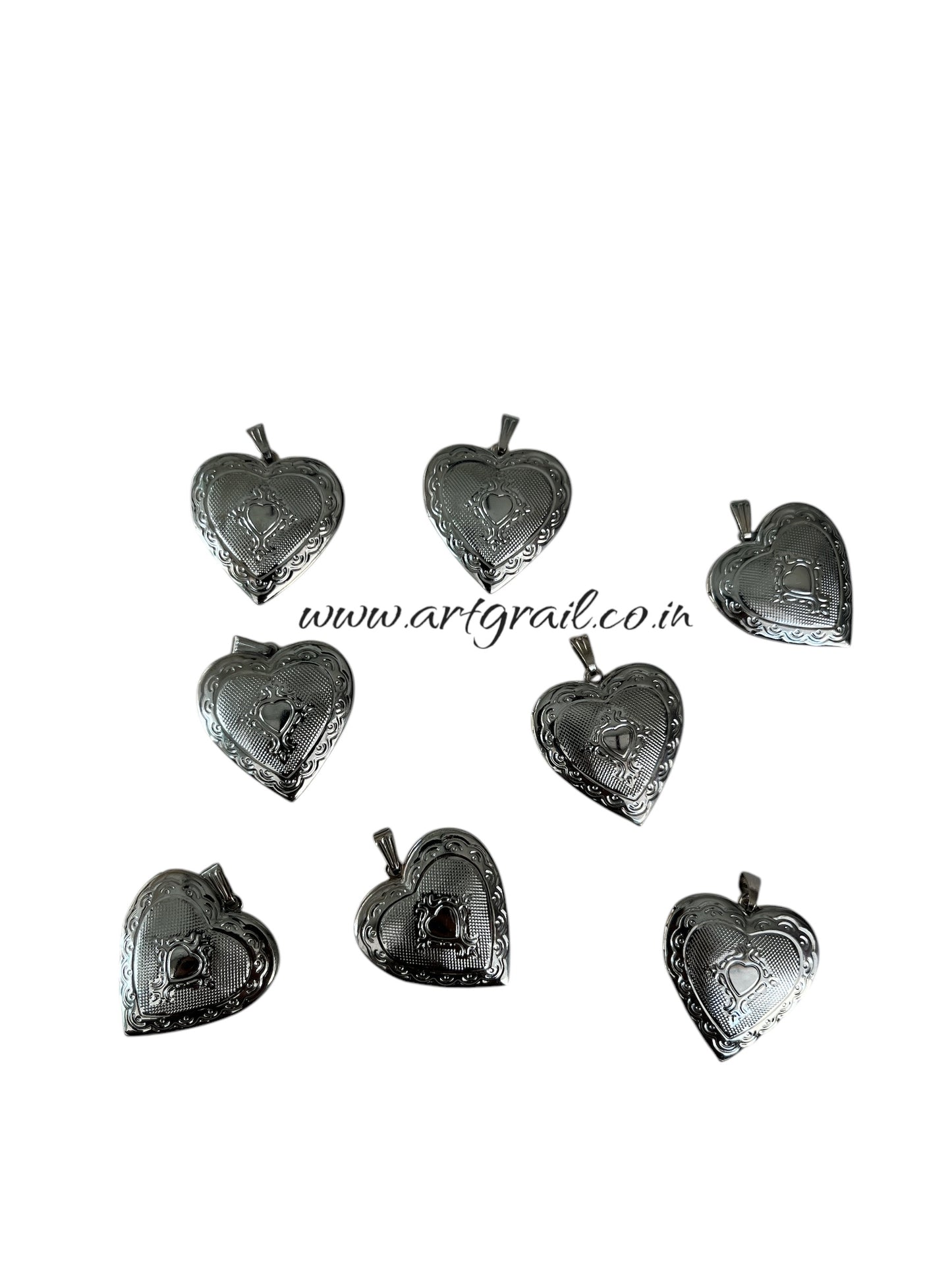 Openable Heart Charms (30 mm) (5 Pcs)