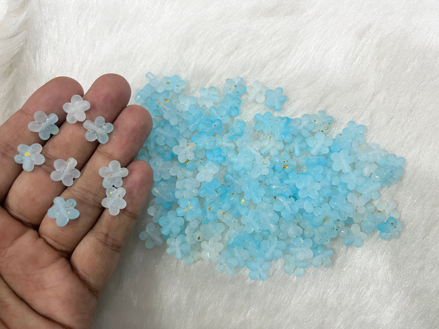 Frosted Flower Beads (50 grams) (13 mm)