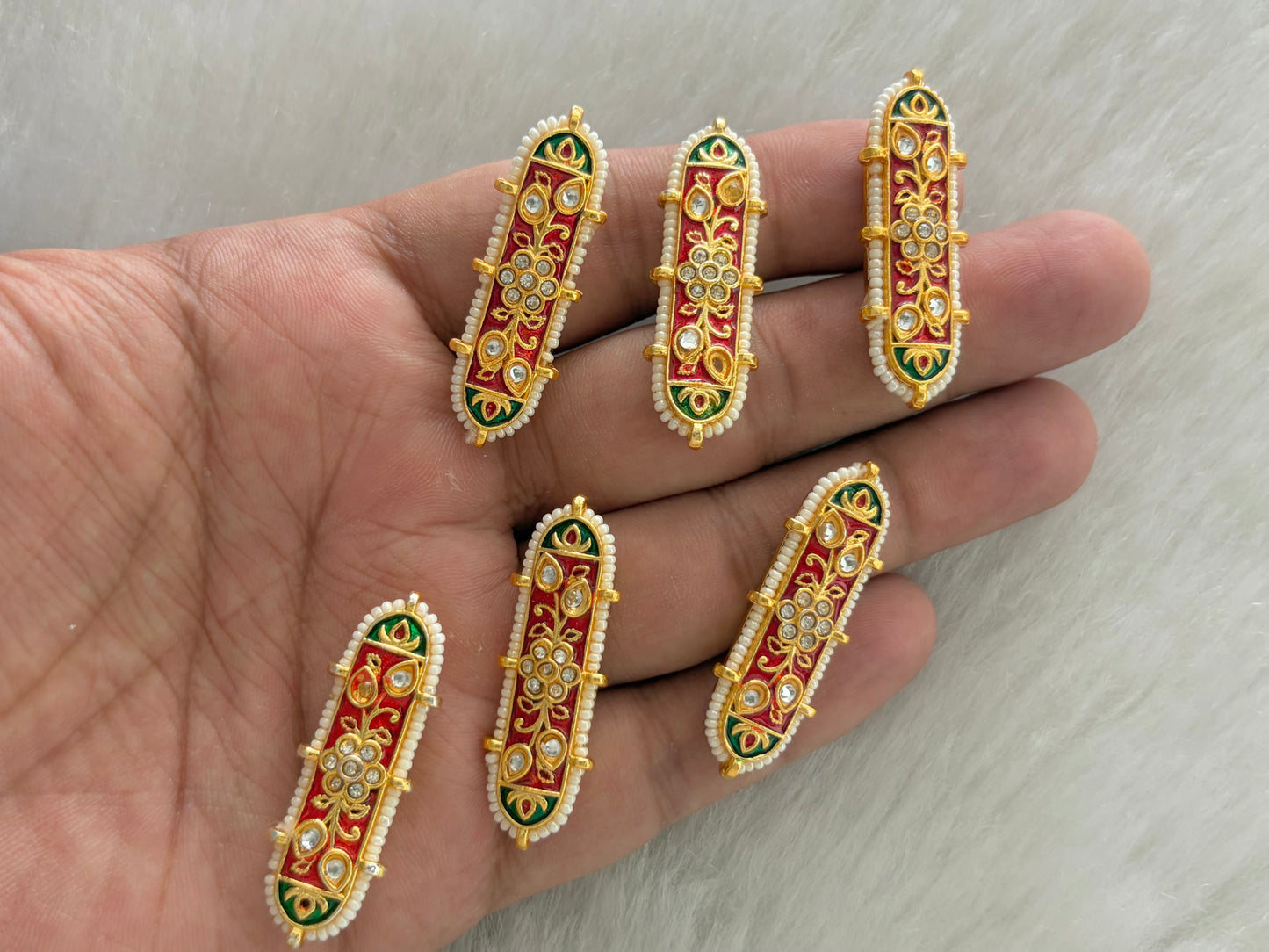 Meenakari Kundan (AGMK142)(40 mm)(6 Pcs)