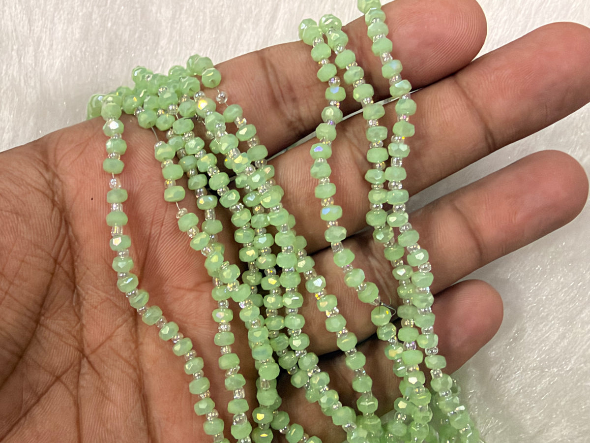Fancy Crystal Beads (4 mm)(100+ Beads)