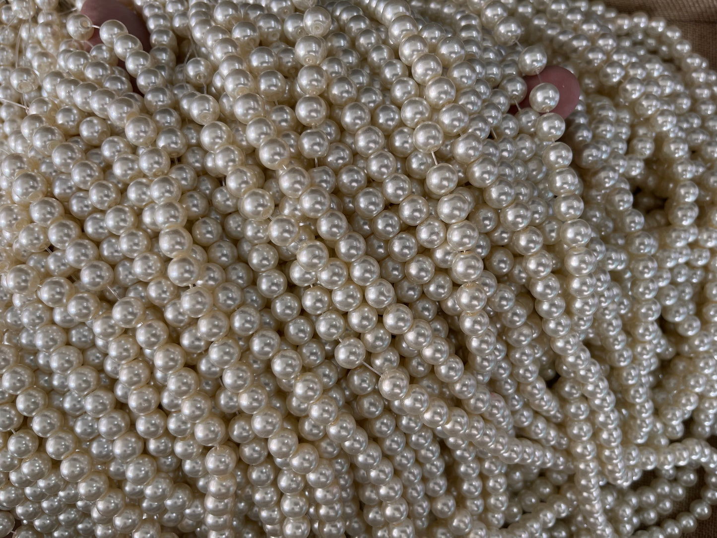 Glass Pearls (Ivory)