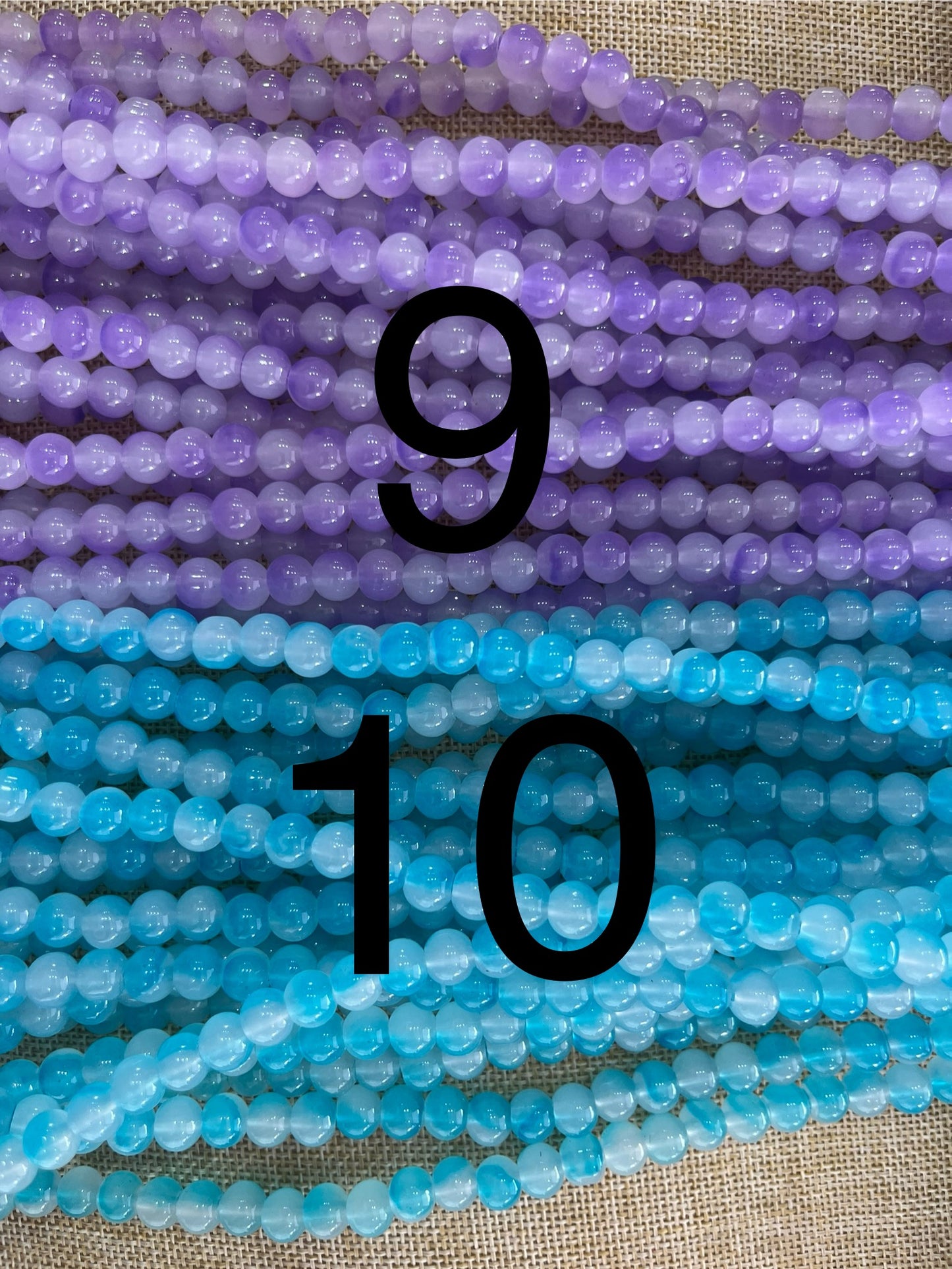 Dual Colour Glass Beads | 100 Beads