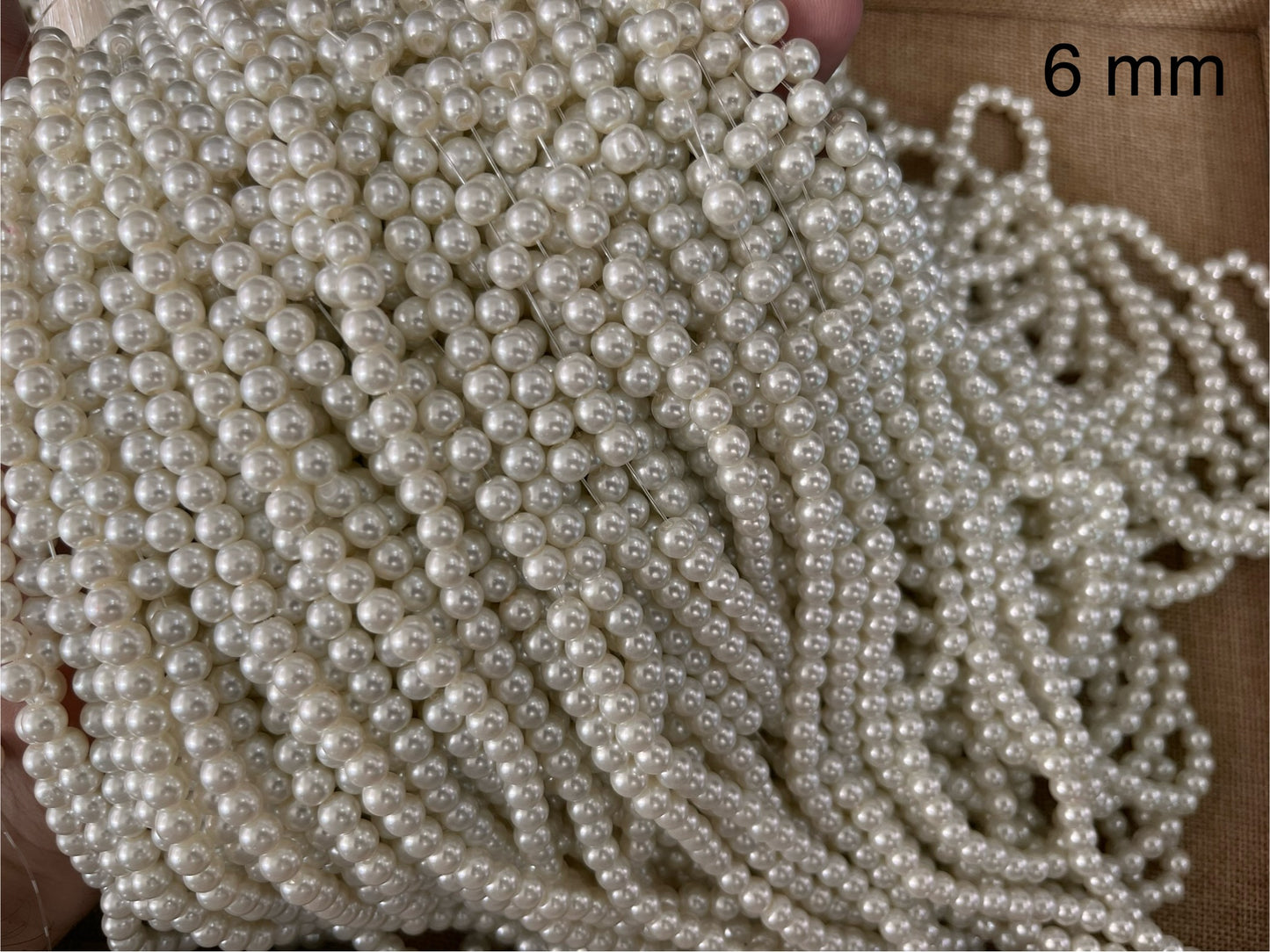 Glass Pearls (Ivory)