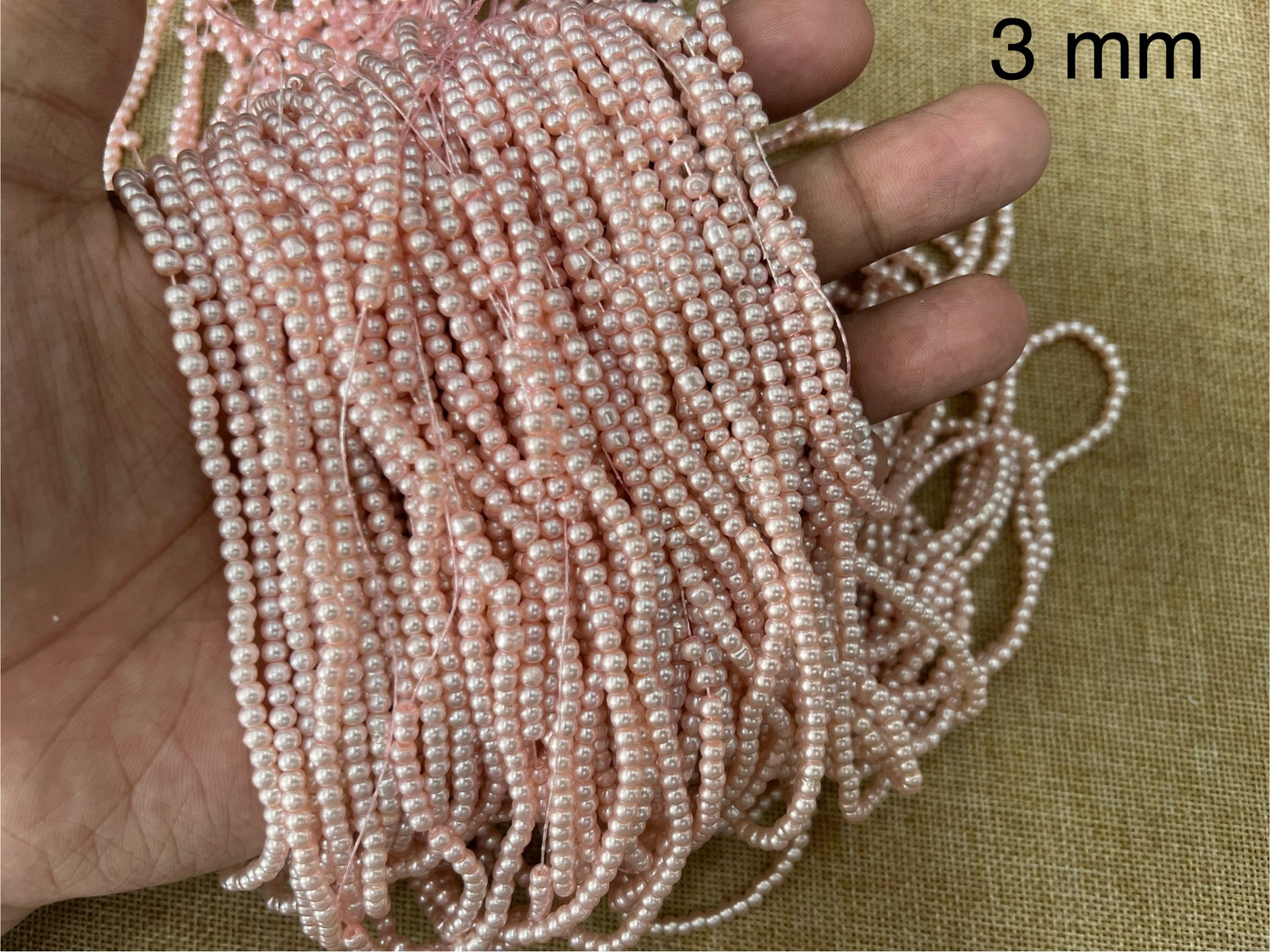 Glass Pearls (Rose Gold)