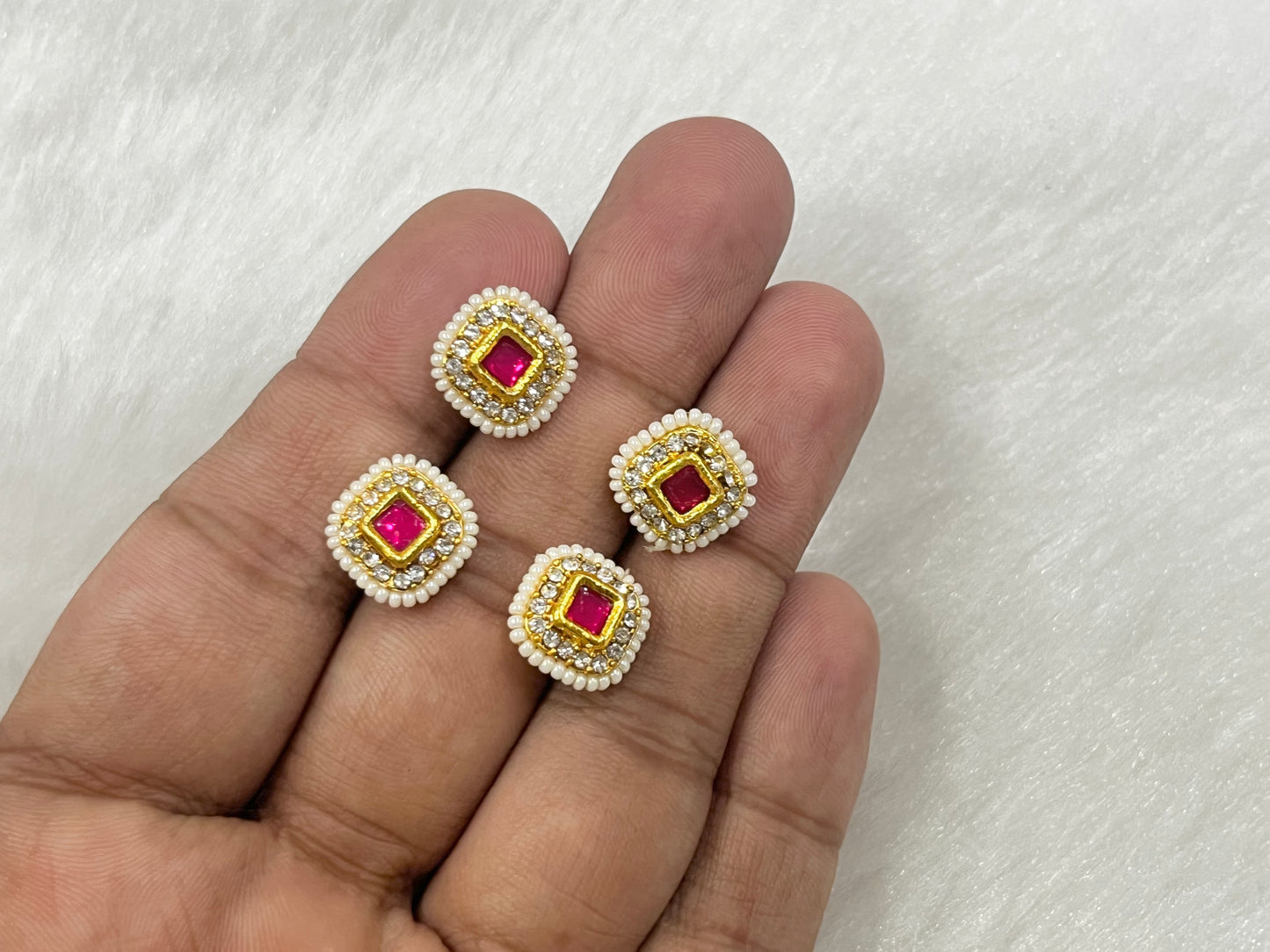 Meenakari Kundan (AGMK118)(13 mm)(12 Pcs)