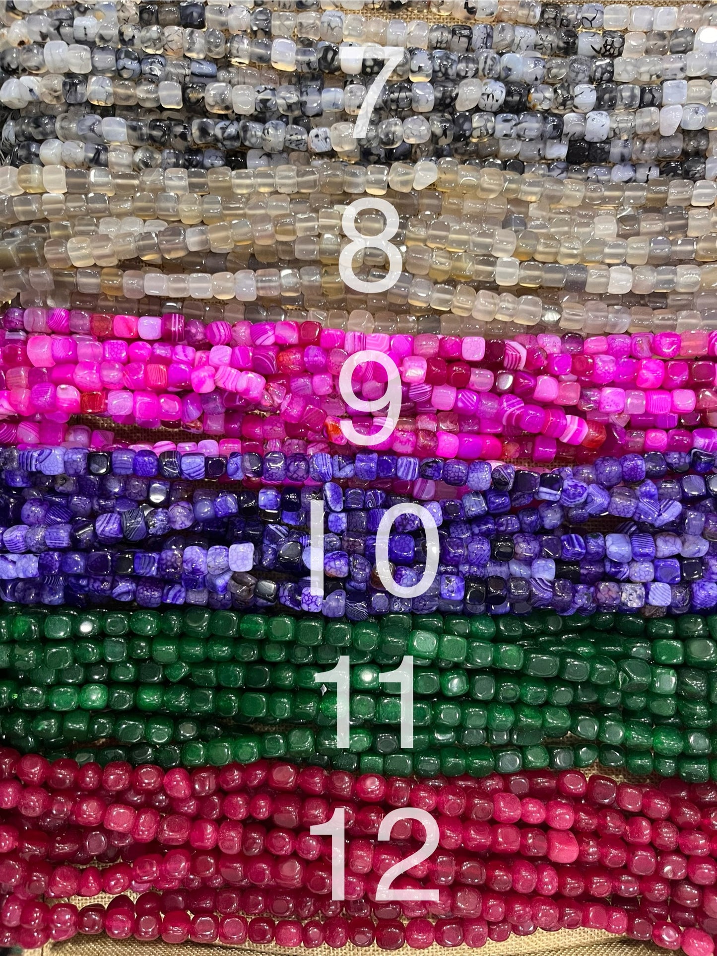 Brazilian Agate Beads (8x8 mm)