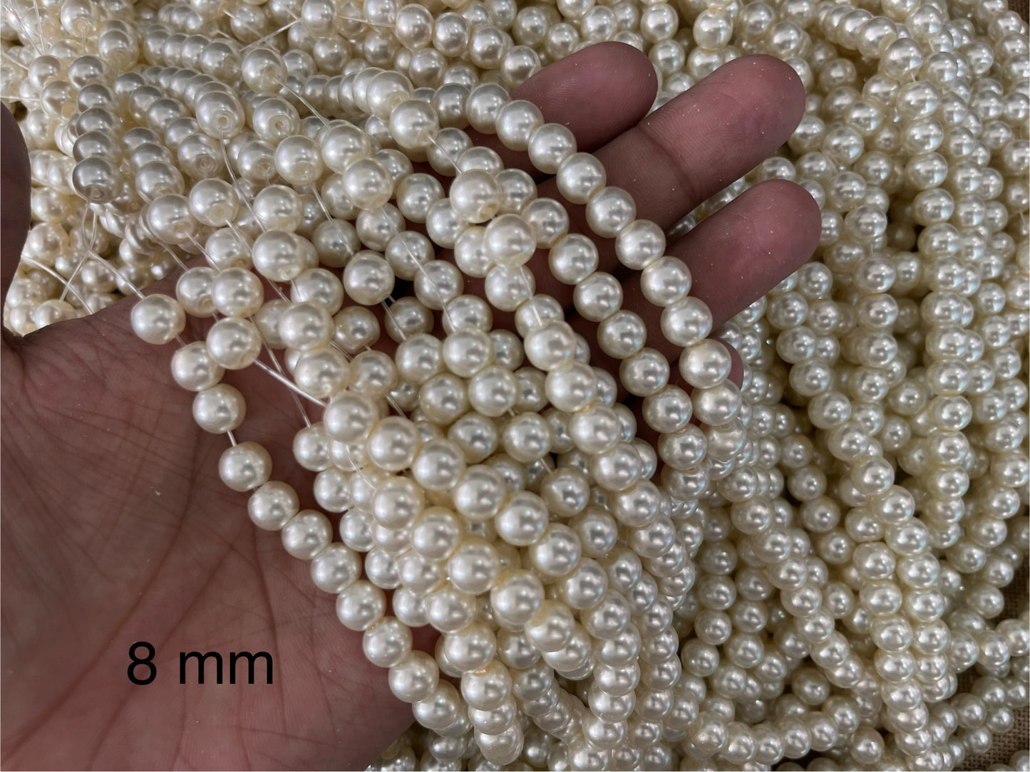 Glass Pearls (Ivory)