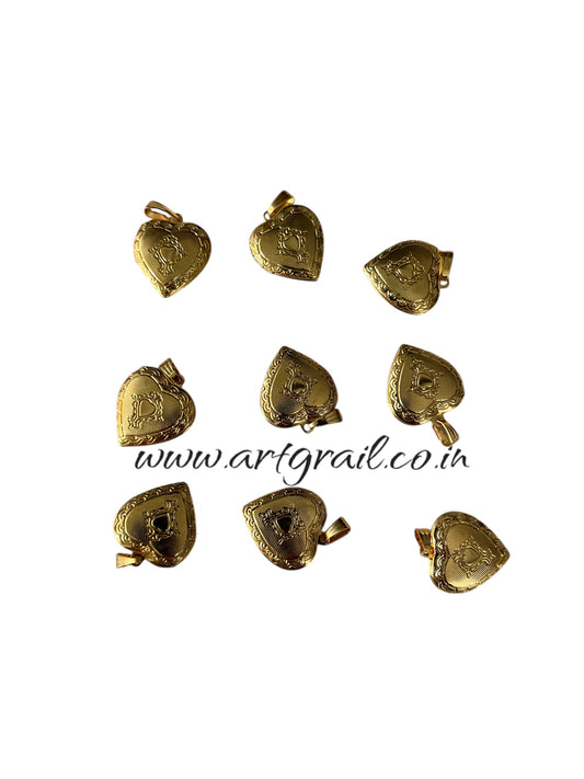 Openable Heart Charms (20 mm) (10 Pcs)