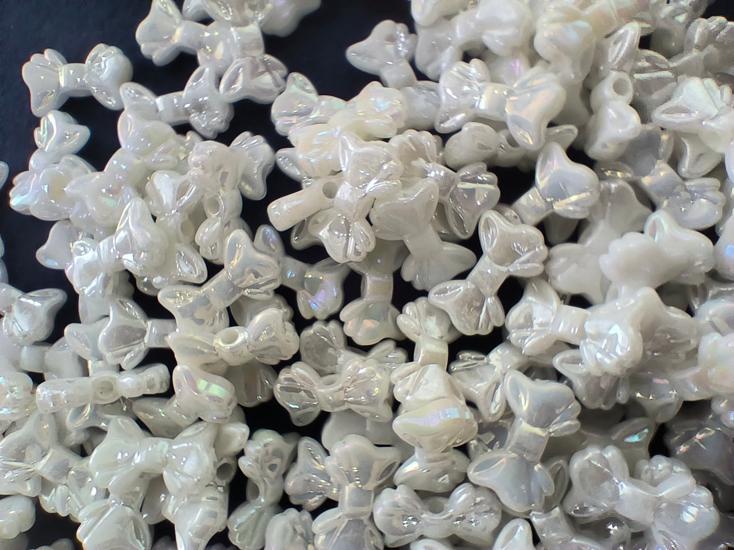 White Rainbow Bows (50 grams) (15 mm)