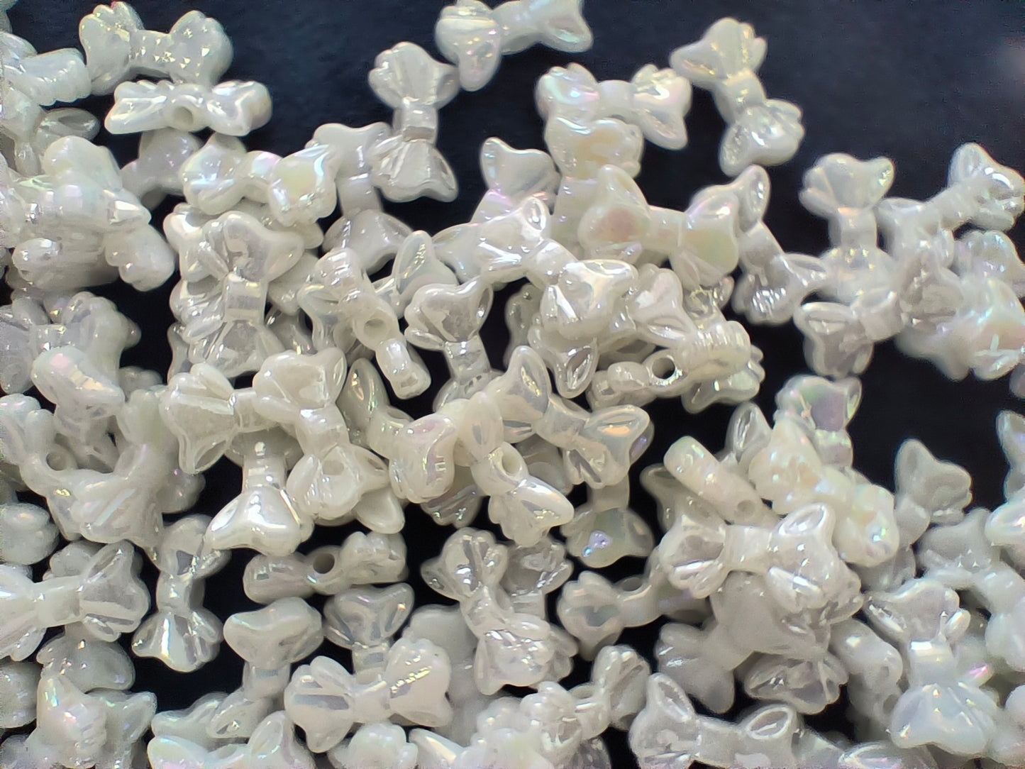 White Rainbow Bows (50 grams) (15 mm)