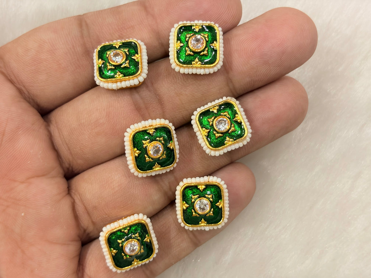 Meenakari Kundan (AGMK150)(15 mm)(12 Pcs)