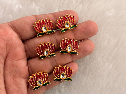 Meenakari Kundan (AGMK151)(20 mm)(12 Pcs)