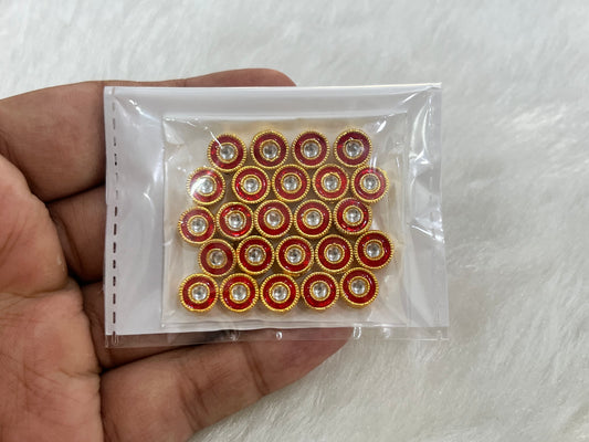 Meenakari Kundan (Koba) (10 mm) (AGMK101)(24 Pcs)