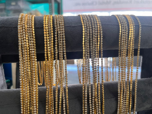 Anti-tarnish Rhinestone Chains (5 mtr)