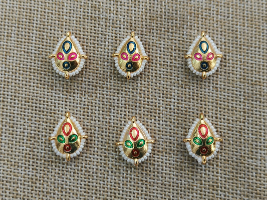 Meenakari Kundan (Paan) (14 mm) (AGMK04)