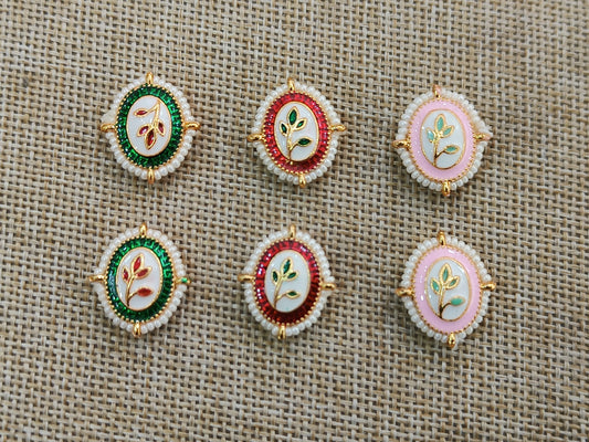 Meenakari Kundan (Oval) (16 mm) (AGMK05)