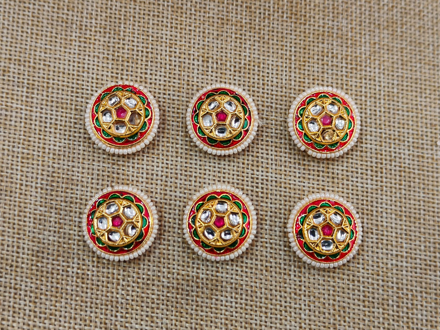 Meenakari Kundan (Round) (18 mm) (AGMK18)