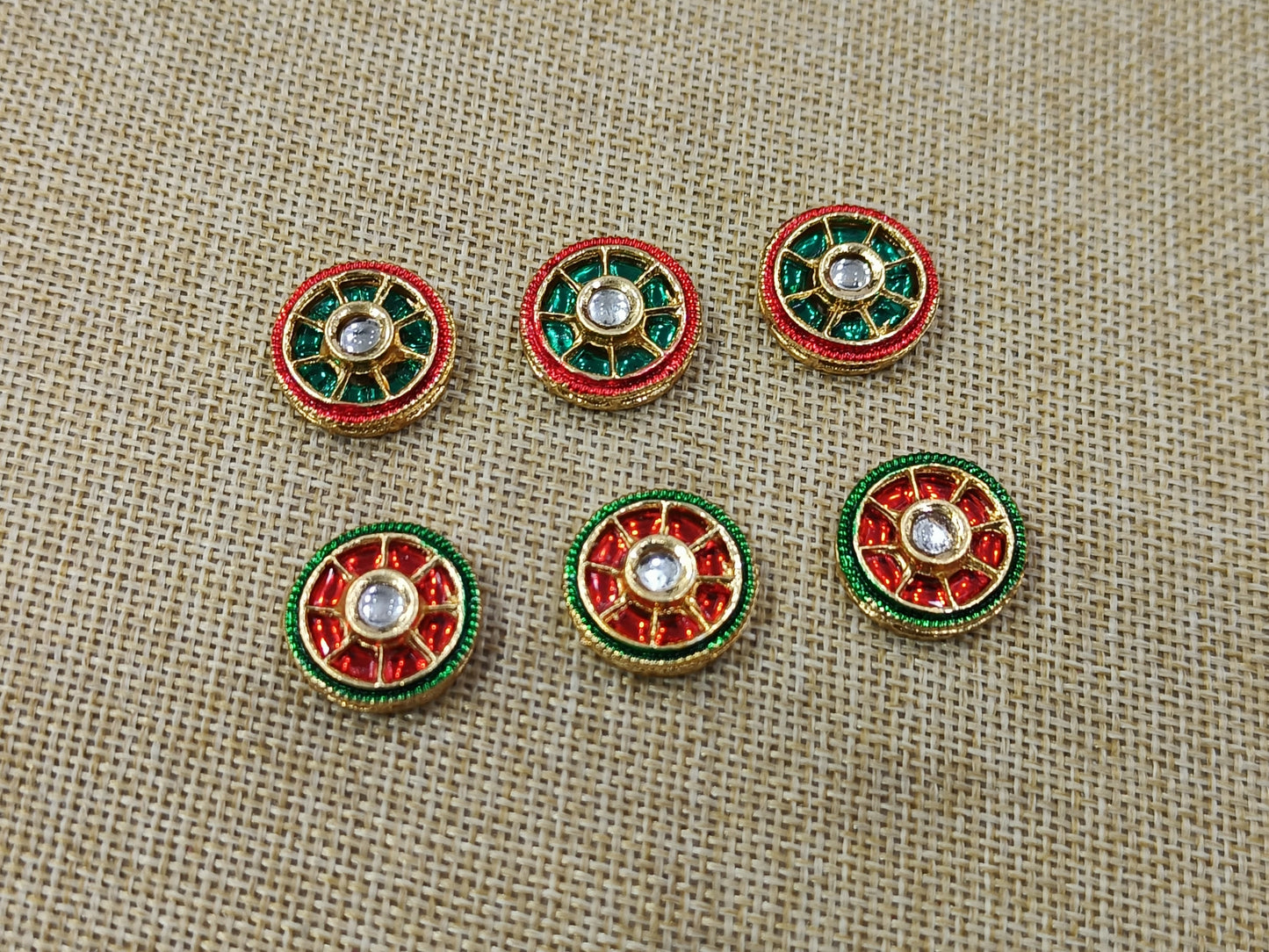 Meenakari Kundan (Round) (18 mm) (AGMK22)