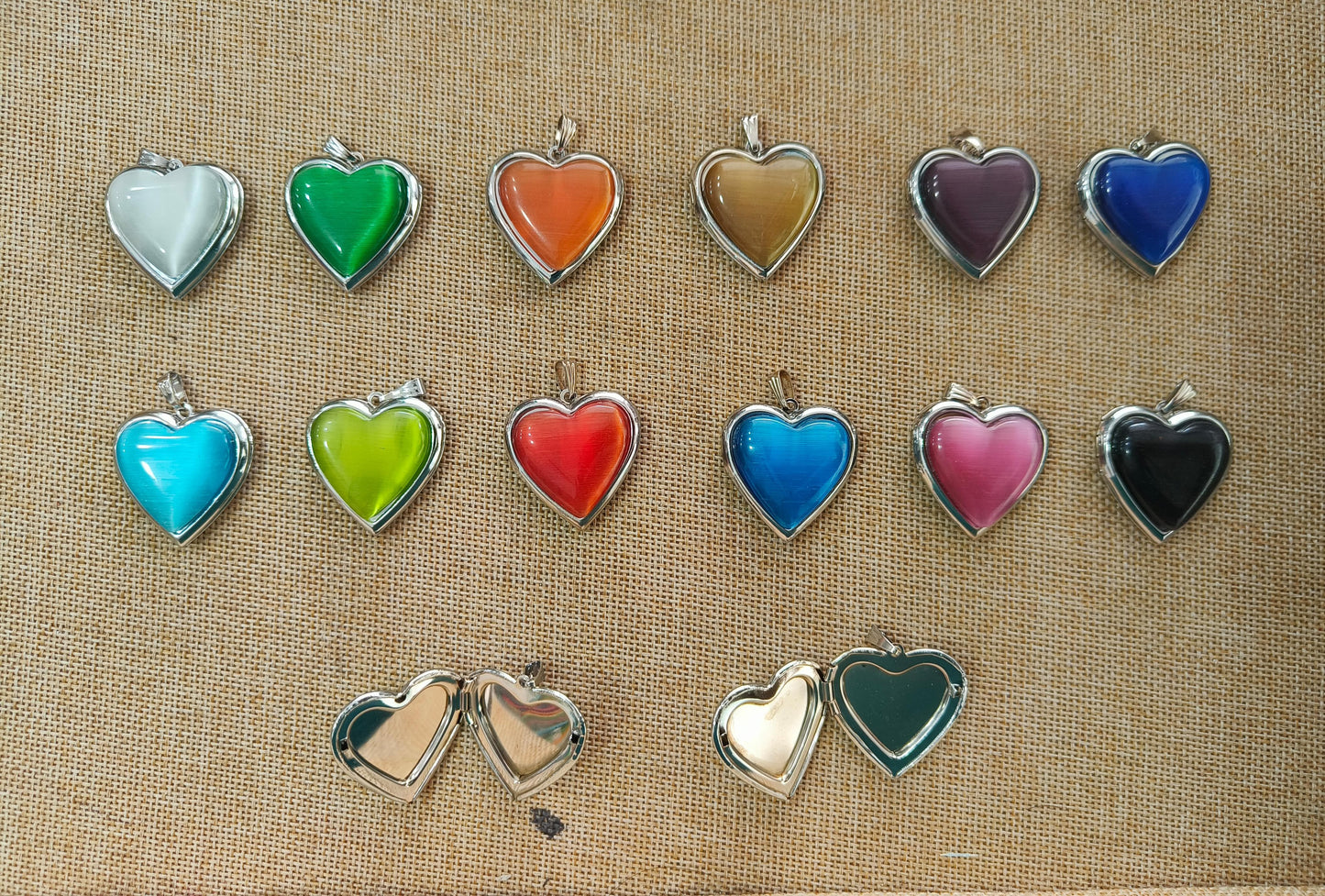 Openable Hearts (Monalisa Stones) (12 Pcs)