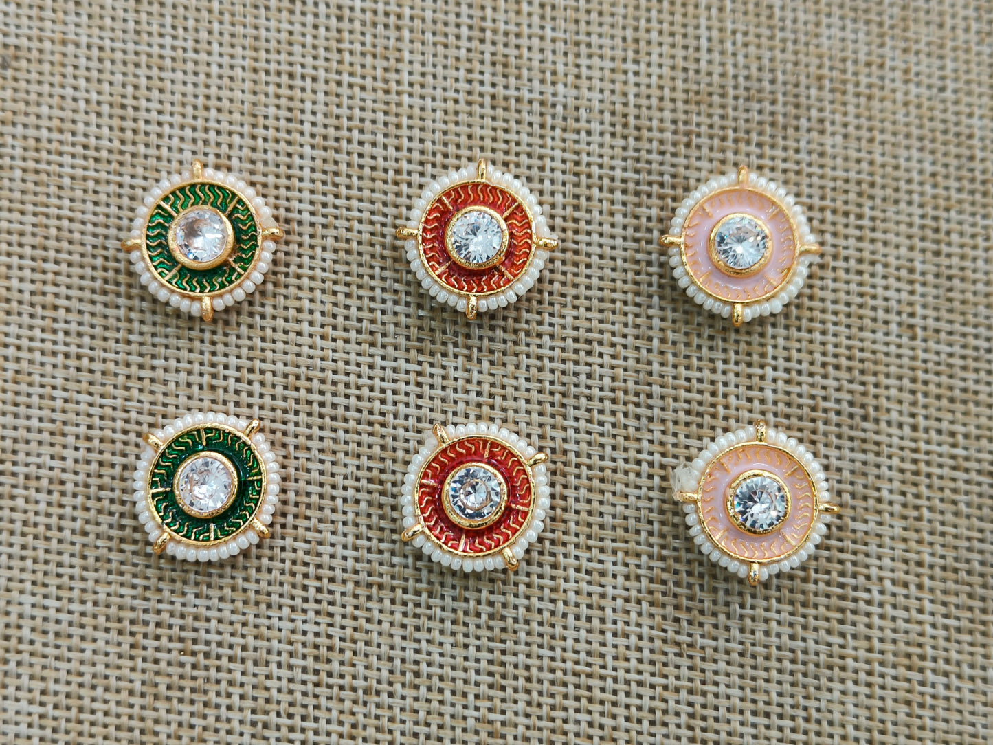 Meenakari Kundan (Round) (16 mm) (AGMK01)