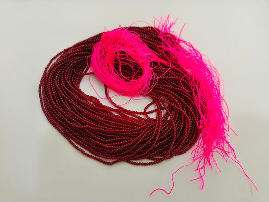 Lassiya Beads (2 mm) (Maroon)