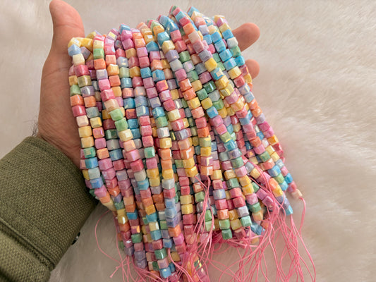 Fancy Crystal Beads (8x8 mm)(64 Beads)