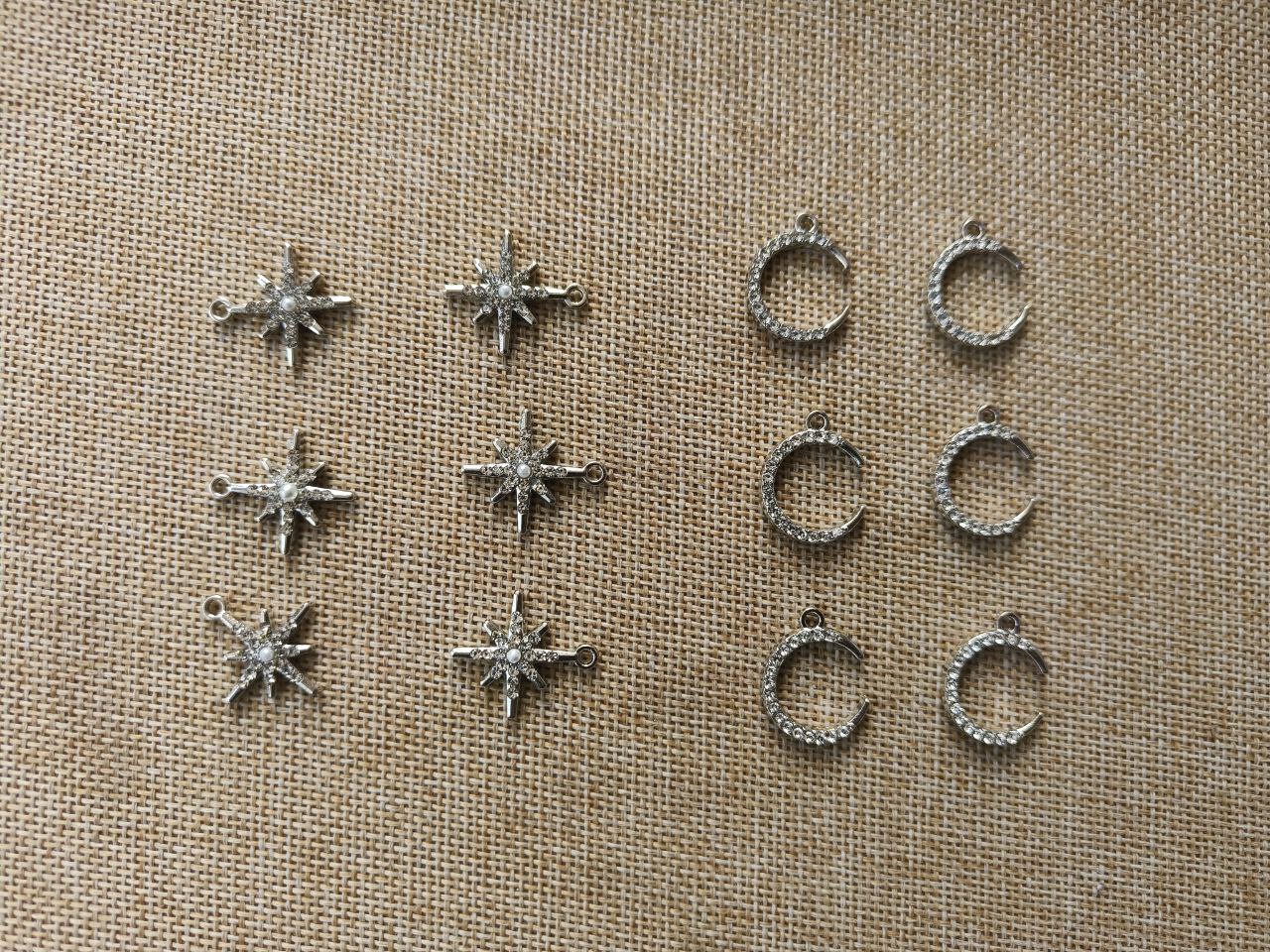 Moon & Star Charms | Size 16 mm